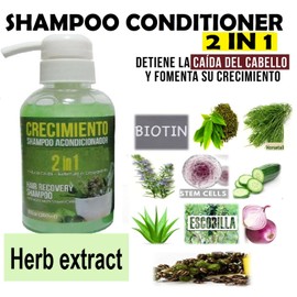 CONDITIONER SHAMPOO 2 IN 1  BIOTIN  HERBAL EXTRACT ONION ESCOBILLO HORSETAIL 8OZ