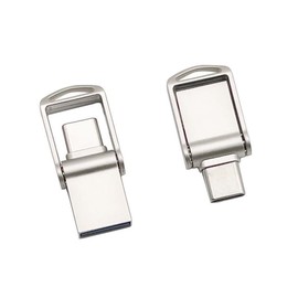 WURAWUS Custom USB Flash Drives 50/100-Pack (4GB-128GB) - USB 2.0 & Type-C Dual-Port Metal Memory Sticks for Business Branding & Bulk Storage (4 GB,10 PCS)