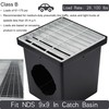 MASSLUNT Galvanized Steel Drain Grate for NDS 9x9 Catch Basin,