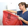 Aluf Plastics 45 Gallon (40" x 47") Red Infectious Waste