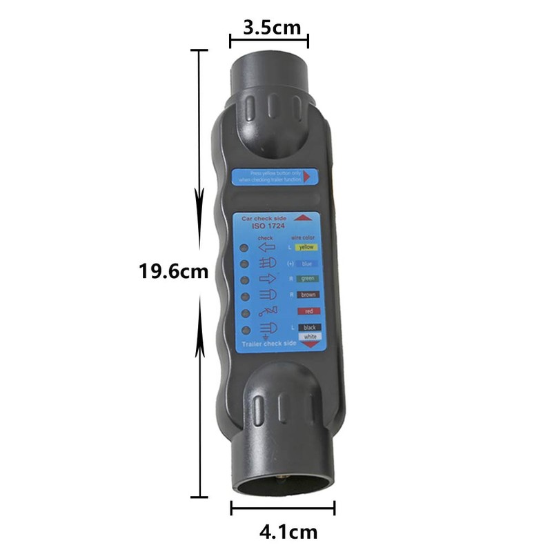 TAEUYYM Trailer Tester 7-Pin Socket Plug 7-Pin 12V Trailer Lighting