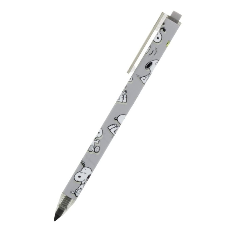 Sunstar Stationery S4482891 Snoopy Pencil, Metal Pencil, Metasil, Knock, Gray