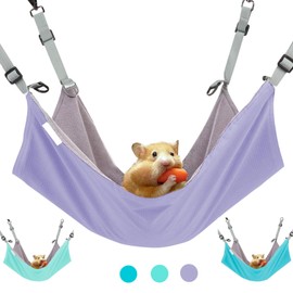 KANCOKIT Small Animal Hammock – Soft Warm Hanging Bed with 4 Metal Hooks, Breathable Sleeping Bag for Hamsters, Guinea Pigs, Ferrets, Rats, Chinchillas, Sugar Gliders, Squirrels and Other Small Pets