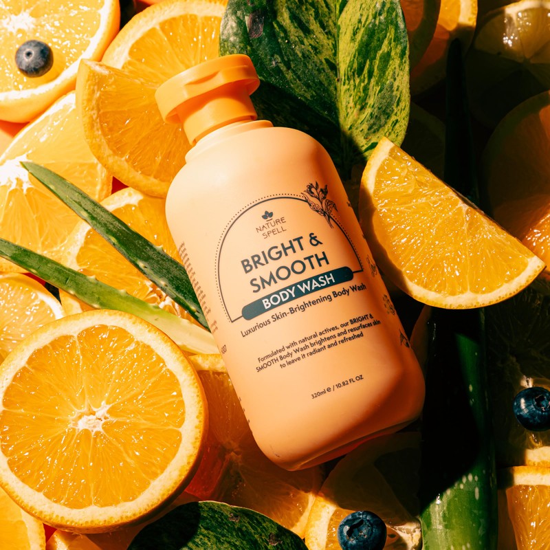 Nature Spell Bright & Smooth Body Wash, Brightening and Resurfacing