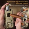 DXXULL Cigar Lighter, 7-in-1 Cigar Lighter Set: Dual-Flame Windproof, Visual