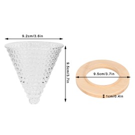 Glass Coffee Dripper, Pour Over Coffee Dripper, Coffee Pot Filter Reusable Glass Coffee Dripper Funnel Kettle Brewer Accessories(Transparent)
