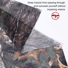 WINWAY Malla de camuflaje de arpillera silenciosa para caza, parasol de camping, ocultación