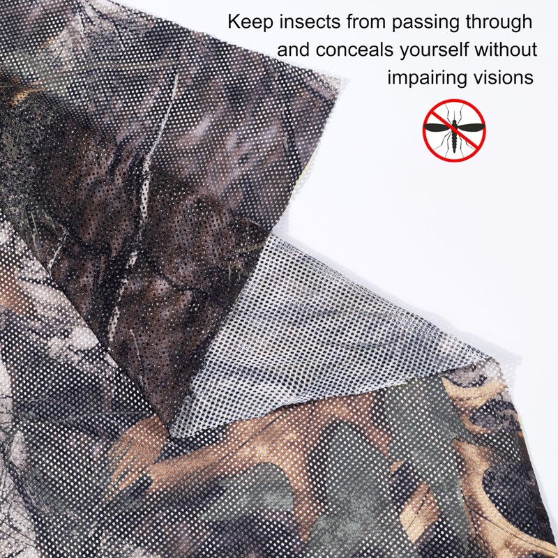 WINWAY Malla de camuflaje de arpillera silenciosa para caza, parasol
