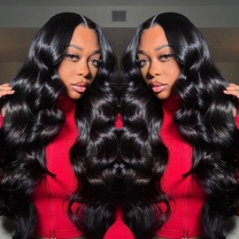 Twigoal Glueless Wigs Human Hair Pre Plucked Pre Cut Body Wave 5x5 HD Lace Closure Wigs Human Hair Body Wave Lace Front Wigs Wear and Go Glueless Wigs for Beginners 32Inch