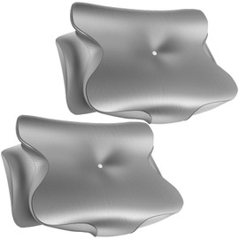 FwQoFvk 2pcs Contour Pillow Case Cover with Zipper, Soft Cervical Neck Pillow Cover, Smooth Contour Pillowcase, Machine Washable Gray Pillow Cover Suitable for Pillows of Size 63×42.5×13.8/9cm (2Pcs)