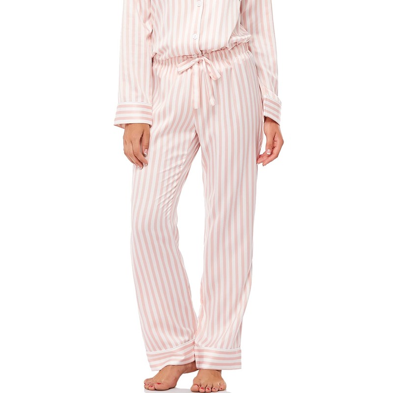 Serenedelicacy Serenedelicacy Women's Satin Pajama Set Long Sleeve Button Down