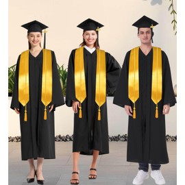 Matte Graduation Cap and Gown 2024+2025 Tassel Set with Honor Cord Graduation Stoles for High School College Bachelor