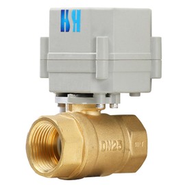HSH-Flo 1" DN25 110-230VAC NPT Brass 2 Way Normally Closed Position Feedback Electrical On/Off Motorized Ball Valve