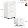 Halitaa 2 Drawer Small File Cabinet with Wheels, Farmhouse Vertical
