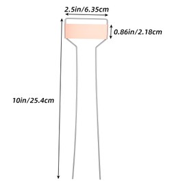 32 Pack 10 Inch Silver Copper Metal Plant Labels, Garden Stake Tags, Reusable Waterproof Planting Markers