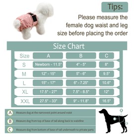 Grecle Grecle Washable Female Dog Diapers - Premium Reusable Diapers for Doggie in Heat - Highly Absorbent Dog Diapers Female for Pet Incontinence with Adjustable Snaps (Morandi, M)