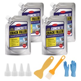 Concrete Crack Filler, High Elasticity Self-Leveling Caulking Sealant for Driveway, Sidewalk, Patio, Cement Floor, Outdoor Concrete Joint Repair, Waterproof Crack Seal Glue – Pack of 4 (Gray)