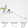 2 Heather UK White Upvc Replacement Window Handles Double Glazing