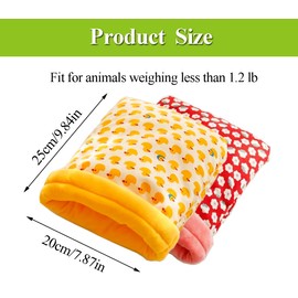 kuivoo 2PS Guinea Pig Bed,Small Pet Bed House,Soft and Warm Sleeping Bed,Small Animal Cage Home Nest Cave and Hideout for Young Guinea Pig,Hamster,Hedgehog,Squirrel