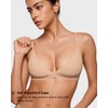 INLYRIC Brasier de triángulo sin Varillas para Mujer Plunge sin