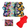 Juego de 6 almohadillas para orejas menstruales reutilizables e impermeables,