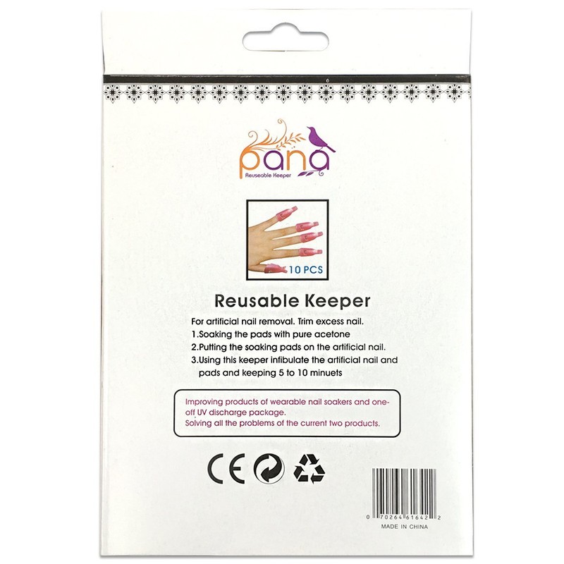 PANA Reusable Plastic Acrylic Nail Art Soak Off Cap Clip