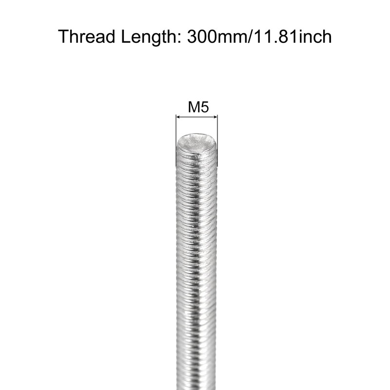 QUARKZMAN Threaded Rod M5 x 300 mm Fully Threaded Rod
