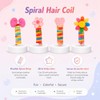 4Pcs Spiral Hair Ties, Multicolor Ponytail Holder
