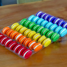 Macarons Mix - French Cookies - Baked Upon Order Macaroons with Recipe from France - Fresh Macarons Handcrafted by French Chefs - Gluten-free - Assorted Flavors (48 Macarons)