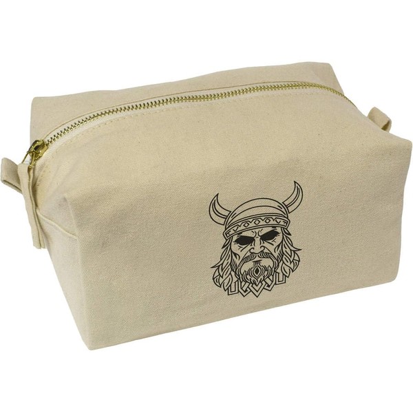 'Fearsome Viking' Canvas Wash Bag/Makeup Case (CS00035359)