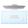Hahafelt Scalloped Desk Mat Large Scalloped Piping Cute Desk Mat