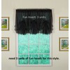 Today's Curtain Emelia Original Voile Fan Insert, Black, 30" W
