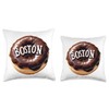 Boston Cream Donut with Text Throw Pillow
