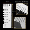 2 Pcs Stainless Steel Thickness Gauges Wire Gauge Measuring Tool,