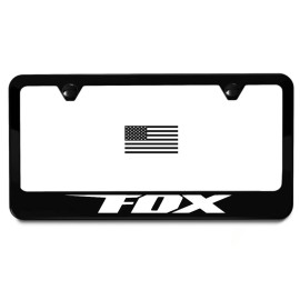 FOX License Plate Frame | Black Metal | Street Racing Performance USA Motors