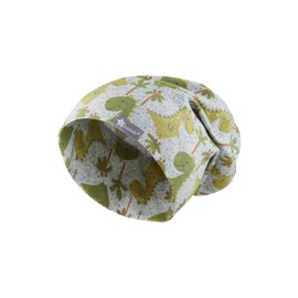 Sterntaler Beanie Dinokontur - Casual Baby Hat Made of Flame Yarn Jersey with All-Over Print - Boys UV Protection 50+ Beanie Hat - Variable Wearable - Baby and Children Transition Hat, silver