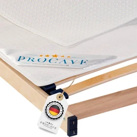 PROCAVE Nub Protector for the Slatted Frame in Various Sizes, Made in Germany, Mattress Underlay and Mattress Protector 90 x 200 cm, Breathable, Non-Slip and Washable