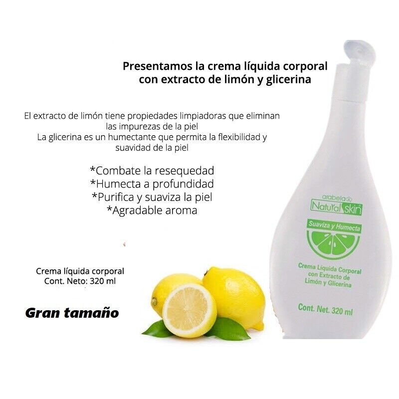 Arabela Crema liquida para manos y cuerpo con Glicerina y