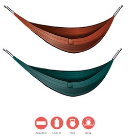 Grand Canyon Unisex - Adult 'Bass' Lightweight Hammocks, Red, Double