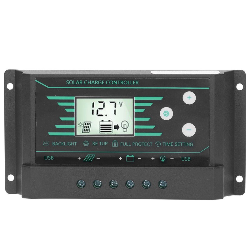 Solar Panel Regulator Charge Controller PWM Dual USB LCD Display