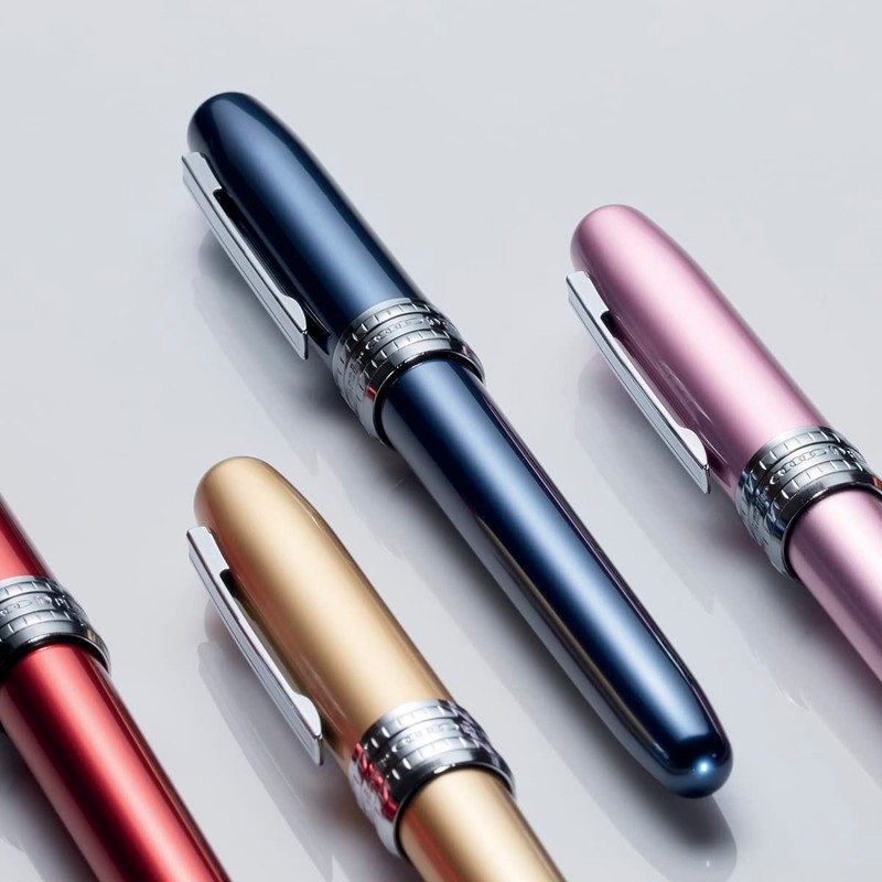 PLATINUM Plaisir PGB-1000#56 Fountain Pen/Nib Thicknesses: M Medium Medium/Colour: Blue/Blue/Blue/Handmade/Plastic