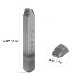 HARFINGTON 9pcs Number Stamp Set 1/4" 6mm Reverse Punch High Tool Steel 0-9 Punch Press Tools Metal Stamps Set Hammer Hand Punch for Metal Plastic Wood Leather Brass Stamping