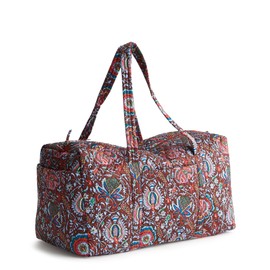 Vera Bradley Women's Cotton Large Original Duffel, Marrakesh Cinnamon, One Size
