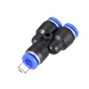 sourcing map Plastic Connect Splitter Push to Tube Fittings 6