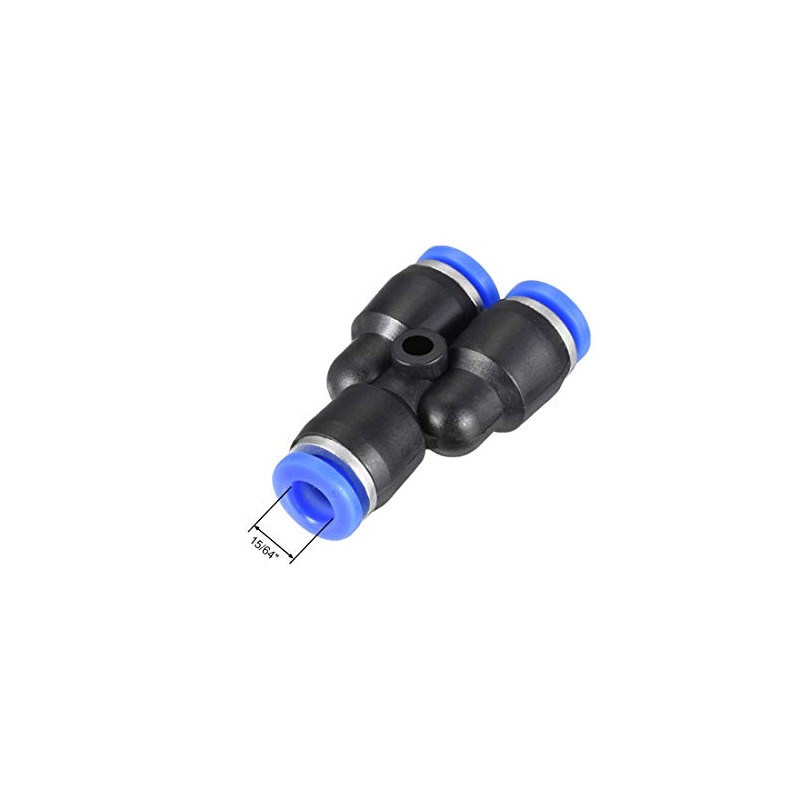 sourcing map Plastic Connect Splitter Push to Tube Fittings 6