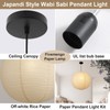 Fivemengo Large Paper Pendant Light with Cord and Canopy, 23.6in