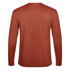 SG Edge Men's Rash Guard Shirts UPF 50+ Moisture Wicking Long Sleeve Chest Pocket Quick Dry Lightweight, Maroon, XX-Large