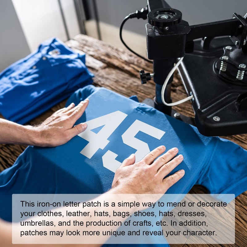 MECCANIXITY Iron on Number 1 Heat Transfer 8" Blue Single