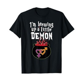 Horror Pregnancy Announcement T Shirt Baby Demons Cauldron T-Shirt