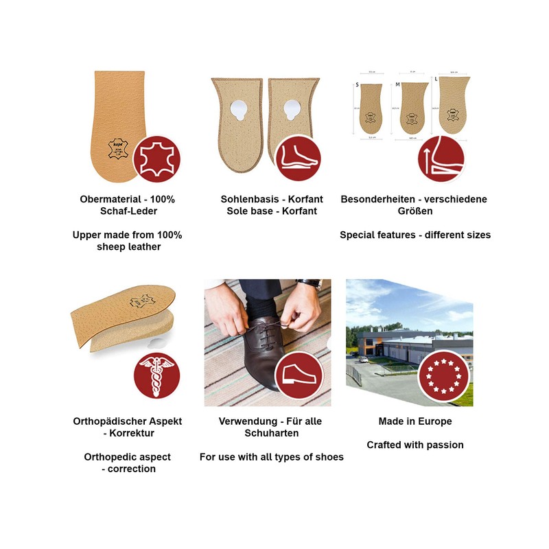 1 x Heel Raise, Heel Lift Elevator, Heel Pad, Orthotic